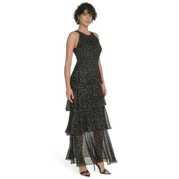 Womens Tommy Hilfiger Sleeveless Tiered Halter Neck Maxi Dress