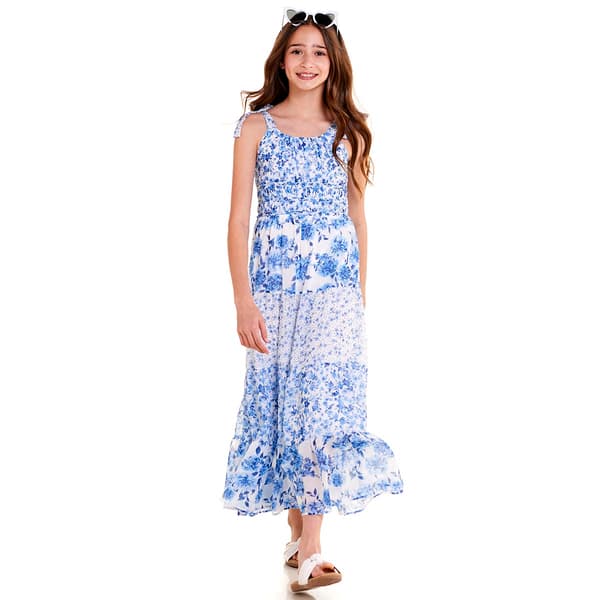 Girls &#40;7-16&#41; Speechless&#40;R&#41; Mixed Floral Maxi Dress with Sunglasses