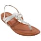 Womens Capelli New York Faux Leather Braided Thong Sandals - image 1