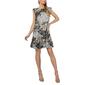 Womens Cece Flutter Sleeve Print ITY Ruffle Hem Dress - image 1