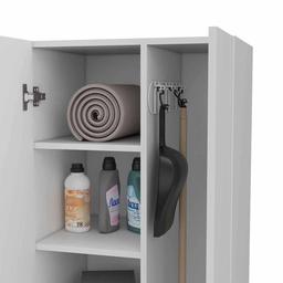 FM FURNITURE Norway White Broom Closet Pantry
