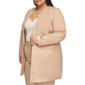 Plus Size Calvin Klein Roll Tab Sleeve Linen Jacket - image 2
