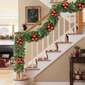 Puleo International 6ft. LED Pinecone & Berries Adorned Garland - image 3