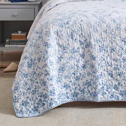 Laura Ashley® Flora 136 Thread Count Reversible Quilt Set