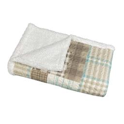 Harper Lane Aubin Patchwork Sherpa Throw