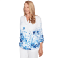 Womens Alfred Dunner Mykonos Watercolor Floral Blouse - image 3