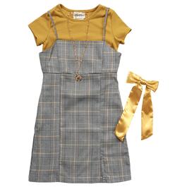Girls &#40;7-16&#41; Rare Editions 2Fer Plaid Jumper Dress