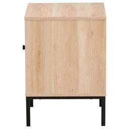 Baxton Studio Caterina Natural Brown Wood 1-Door Nightstand