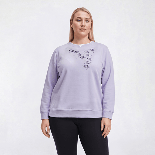 Plus Size Hasting & Smith Holiday Blossoms Sweatshirt - image 
