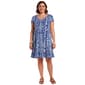 Plus Size MSK Short Sleeve Abstract Ruffle Hem Shift Dress - image 2