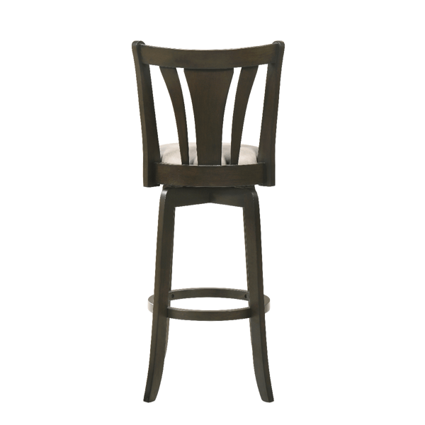 Armen Living Elle 30in. Dark Roast Rubberwood Bar Stool