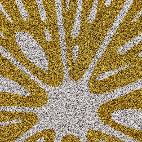 VCNY Home Lemon Half Circle Outdoor Coir Doormat