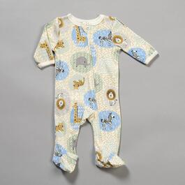 Baby Boy &#40;NB-9M&#41; Mini Hop Abstract Safari Zip Footie Pajamas