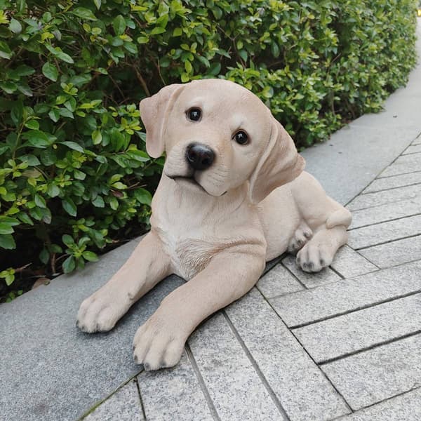 Hi-Line Gift Lying Yellow Labrador Garden Statue