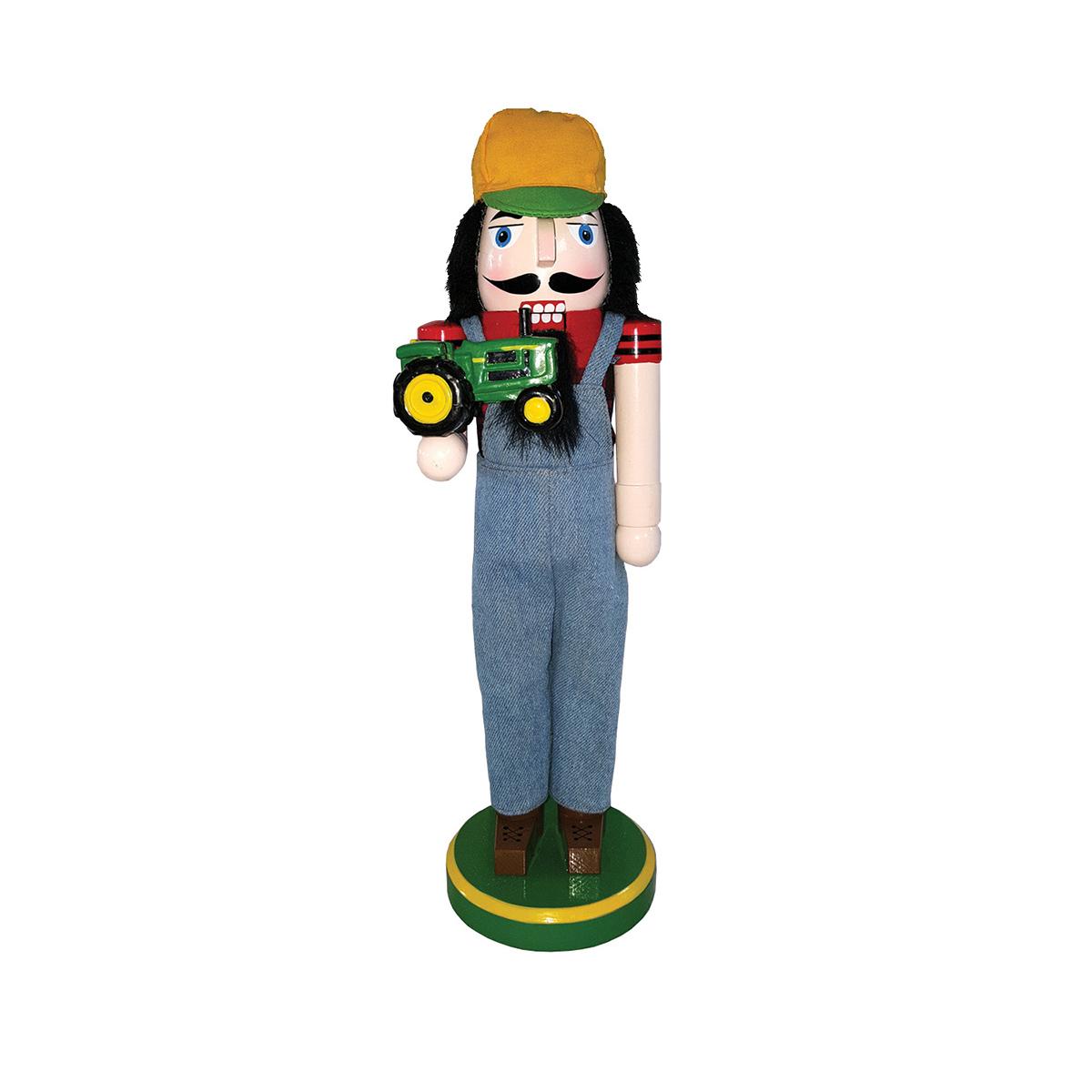 Santa’s Workshop 14in. Farmer With JD Tractor Nutcracker