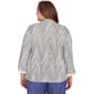 Plus Size Alfred Dunner Worth Avenue Chevron Two In One Blouse - image 2