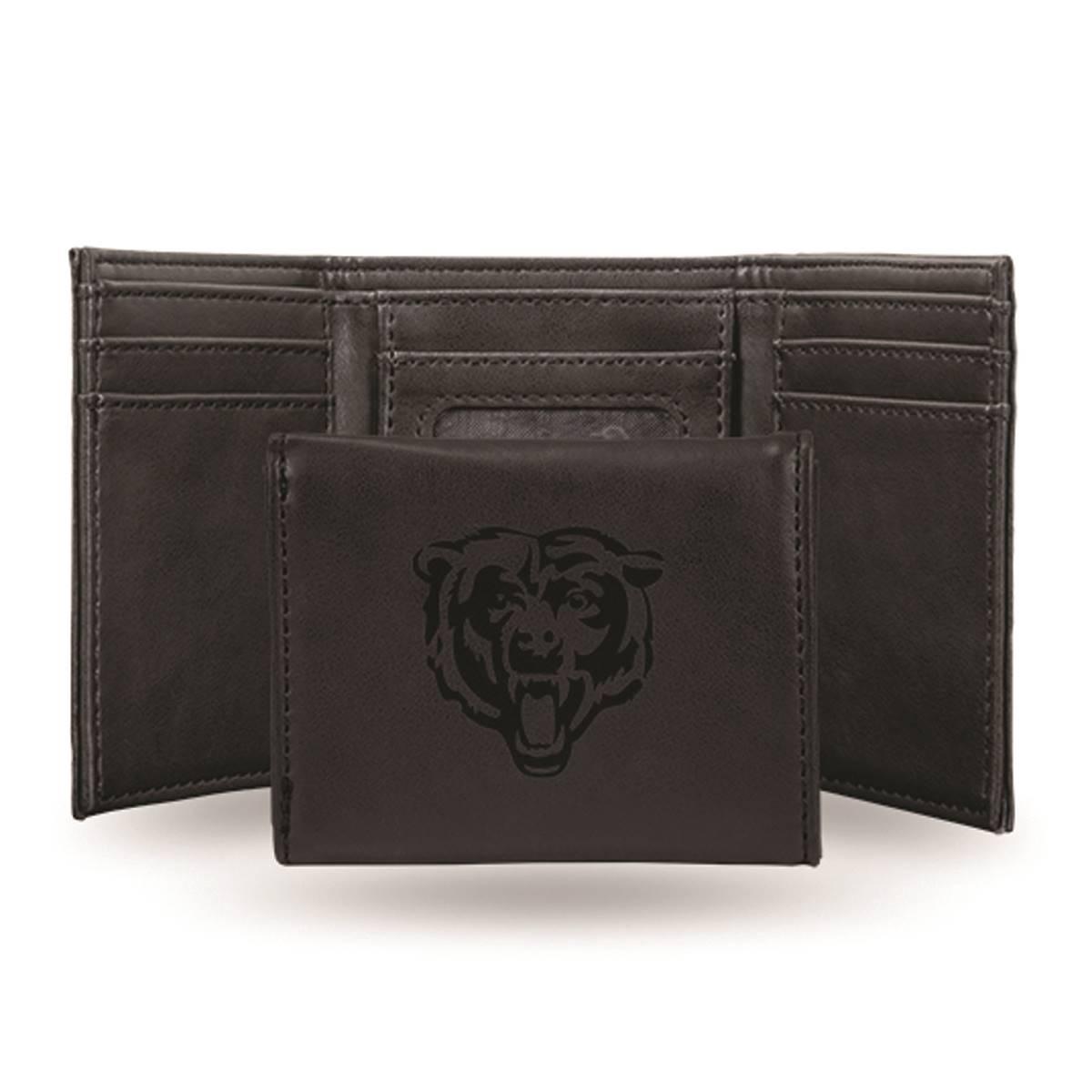Mens NFL Chicago Bears Faux Leather Trifold Wallet