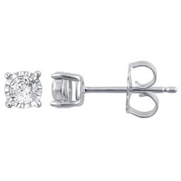 Nova Star® Sterling Silver Lab Grown Diamond Stud Earrings