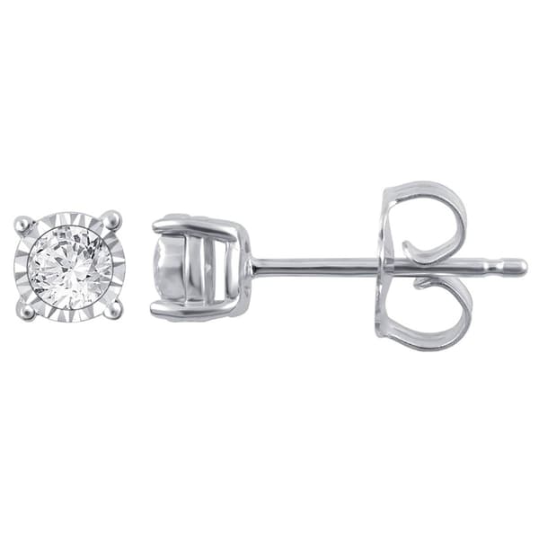 Nova Star&#174; Sterling Silver Lab Grown Diamond Stud Earrings
