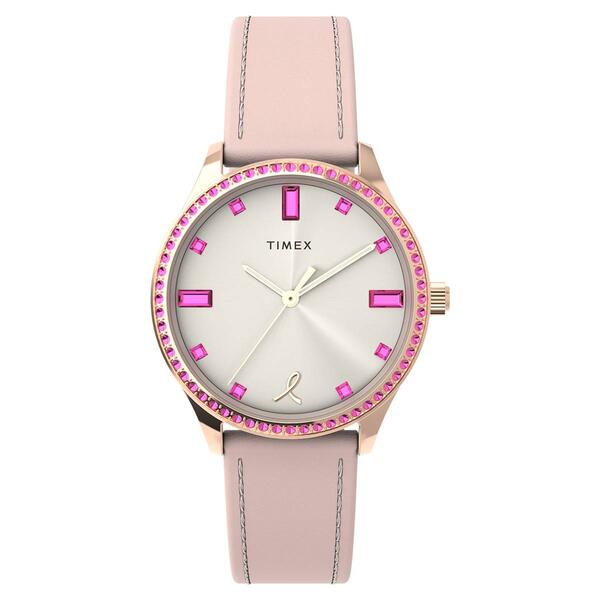 Womens Timex Breast Cancer Awareness Dress Watch TW2V95700JT - image 