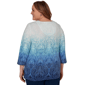 Plus Size Alfred Dunner Classics 3/4 Sleeve Ombre Blouse - image 2