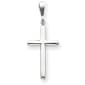 Unisex Gold Classics&#40;tm&#41; 14kt. White Gold Rounded Cross Pendant - image 1