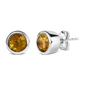Haus of Brilliance Sterling Silver Yellow Citrine Stud Earrings - image 2