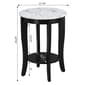 Convenience Concepts American Heritage Marble Round End Table - image 5