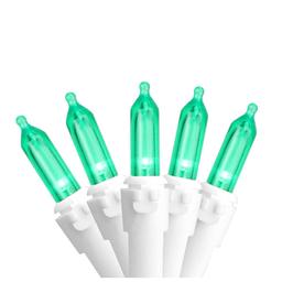Northlight 100 Green LED Mini Christmas Lights - 33 ft White Wire