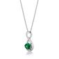 Gemminded Sterling Silver 6mm Emerald Infinity Pendant - image 2