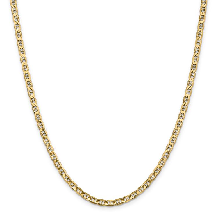 Gold Classics(tm) 3.75mm. Concave Anchor Chain Necklace