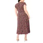 Plus Size MSK Flutter Cap Sleeve V Neck Ditsy Floral Midi Dress - image 2