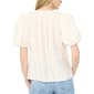 Womens Cece Short Bubble Sleeve Floral Stripe Blouse - image 2