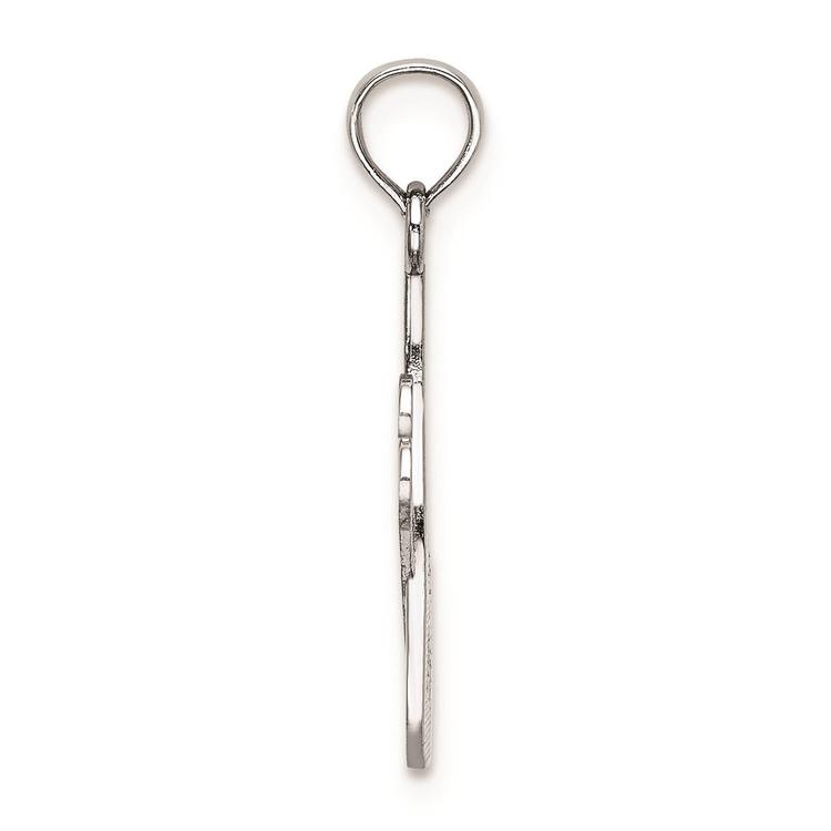 Unisex Gold Classics™ 14kt White Gold Comb And Scissors Charm
