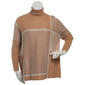 Womens Joseph A. Long Sleeve Patchwork Turtleneck - image 1