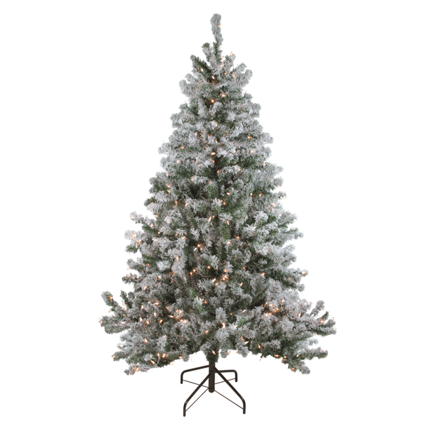 Northlight 7ft. Pre-Lit Flocked Balsam Pine Christmas Tree