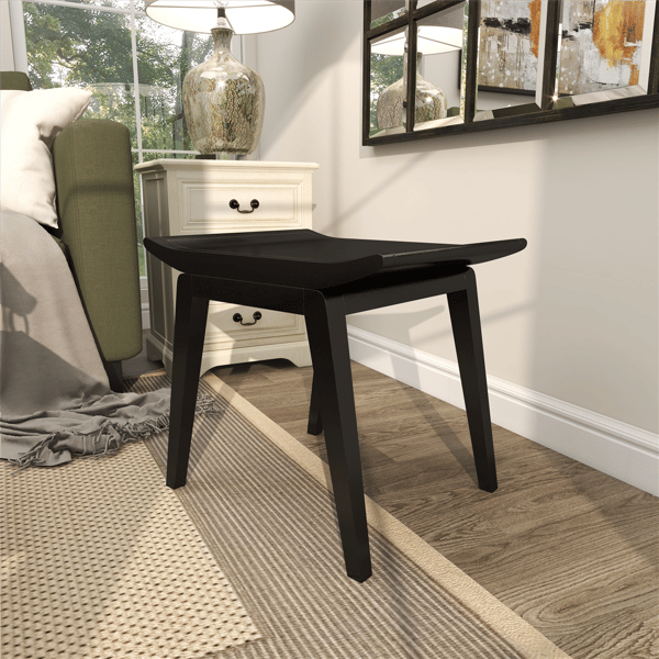 9th & Pike® Traditional Black Wood Stool