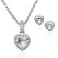 Gianni Argento Lab Grown Sapphire Heart Pendant & Earring Set - image 1