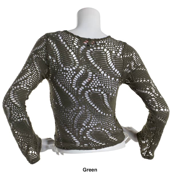 Juniors Almost Famous&#8482; Trinity Hollow Out Sweater