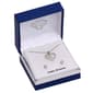 Silver-Tone CZ Open Heart Pendant & Earring Set - image 1