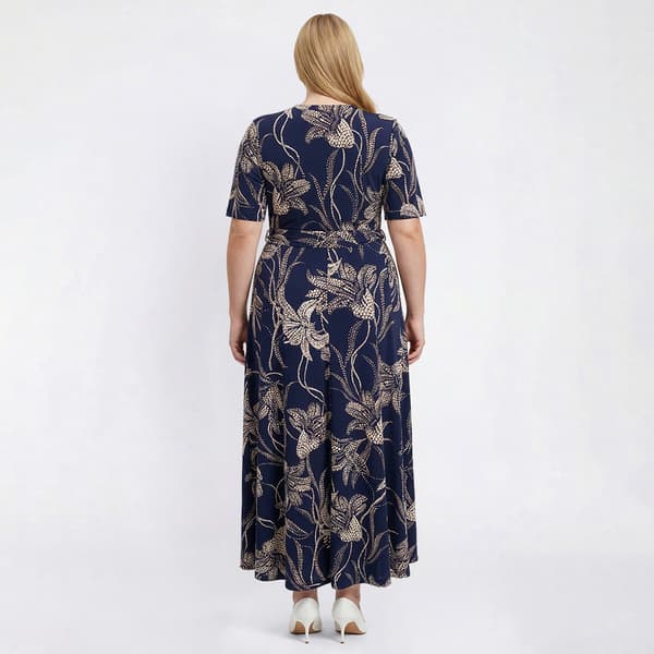 Plus Size Cocomo Short Sleeve Floral Surplus Maxi Dress