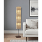 HomeRoots 72in. Brown & Silver Three Light Column Floor Lamp - image 2