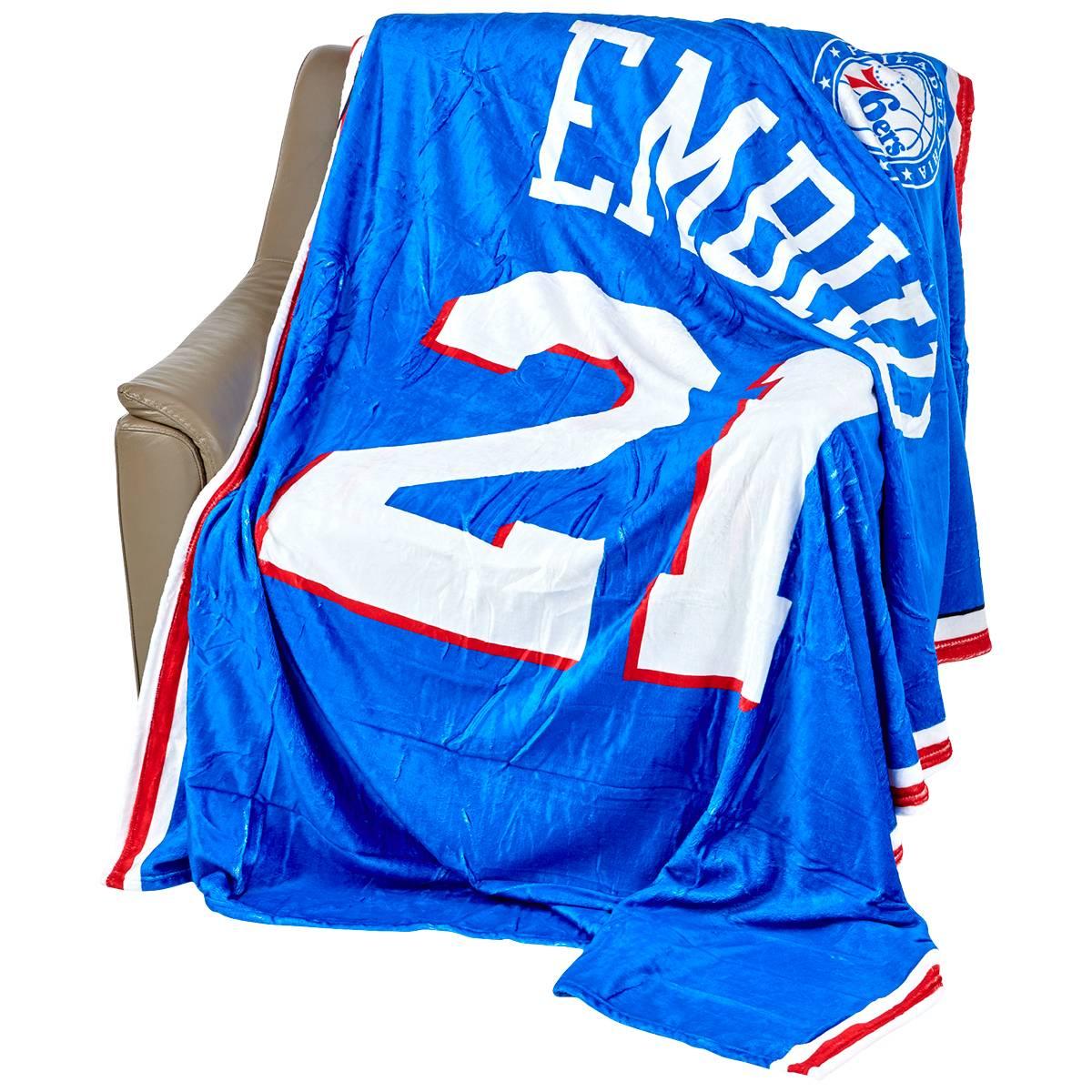 NBA 76ers Joel Embiid Blanket Throw