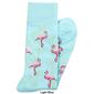Mens Davco Flamingo Palm Tree Novelty Crew Socks - image 2