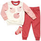 Baby Girl (12-24M) bon bebe(R) Apple Applique Sweatshirt Set - image 1