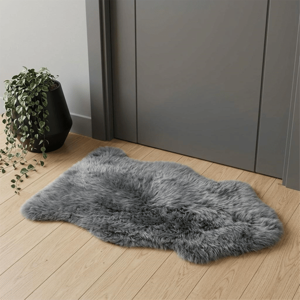 HomeRoots Warm Grey New Zealand Natural Sheepskin Rug - image 