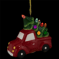 Northlight Lighted Truck with Christmas Tree Ceramic Ornament - image 1