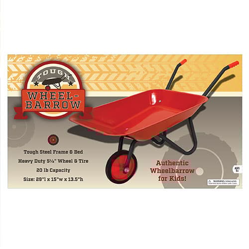 GENER8 Children's Red Metal Wheelbarrow