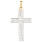 Gold Classics(tm) Two-Tone Polished & Diamond Cut Cross Pendant - image 1