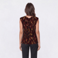 Petite Kasper Cap Sleeve Cowl Neck Abstract Dot Blouse - image 3